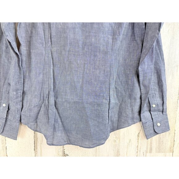 Ann Mashburn Icon Shirt Sz M Blue Cotolino Chambray NWT - Picture 16 of 16